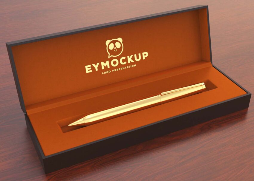 Top View Pen Box Mockup Top View Pen Box Mockup