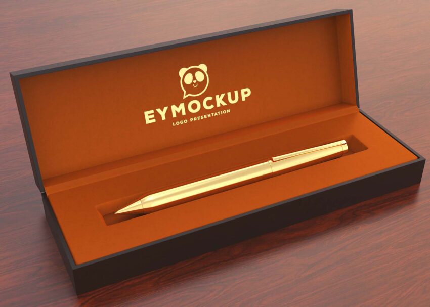 Top View Pen Box Mockup