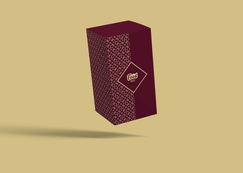 Free Flying Box Mockup Free Flying Box Mockup