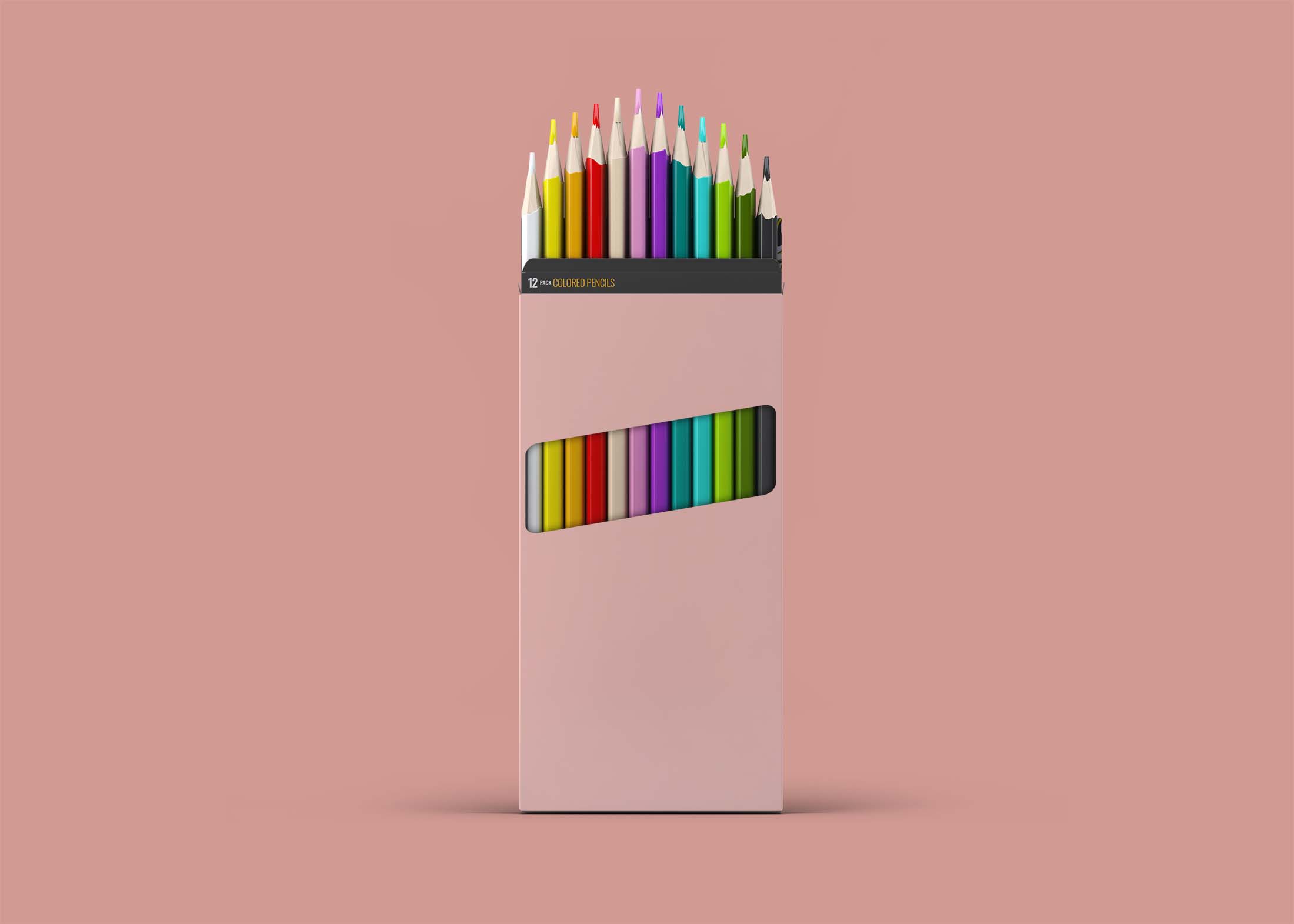 Free Pencil Luxury  Packaging Mockup