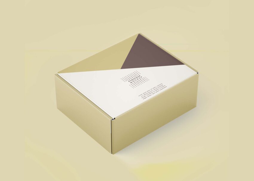 Free Storage Box Label Mockup Free Storage Box Label Mockup