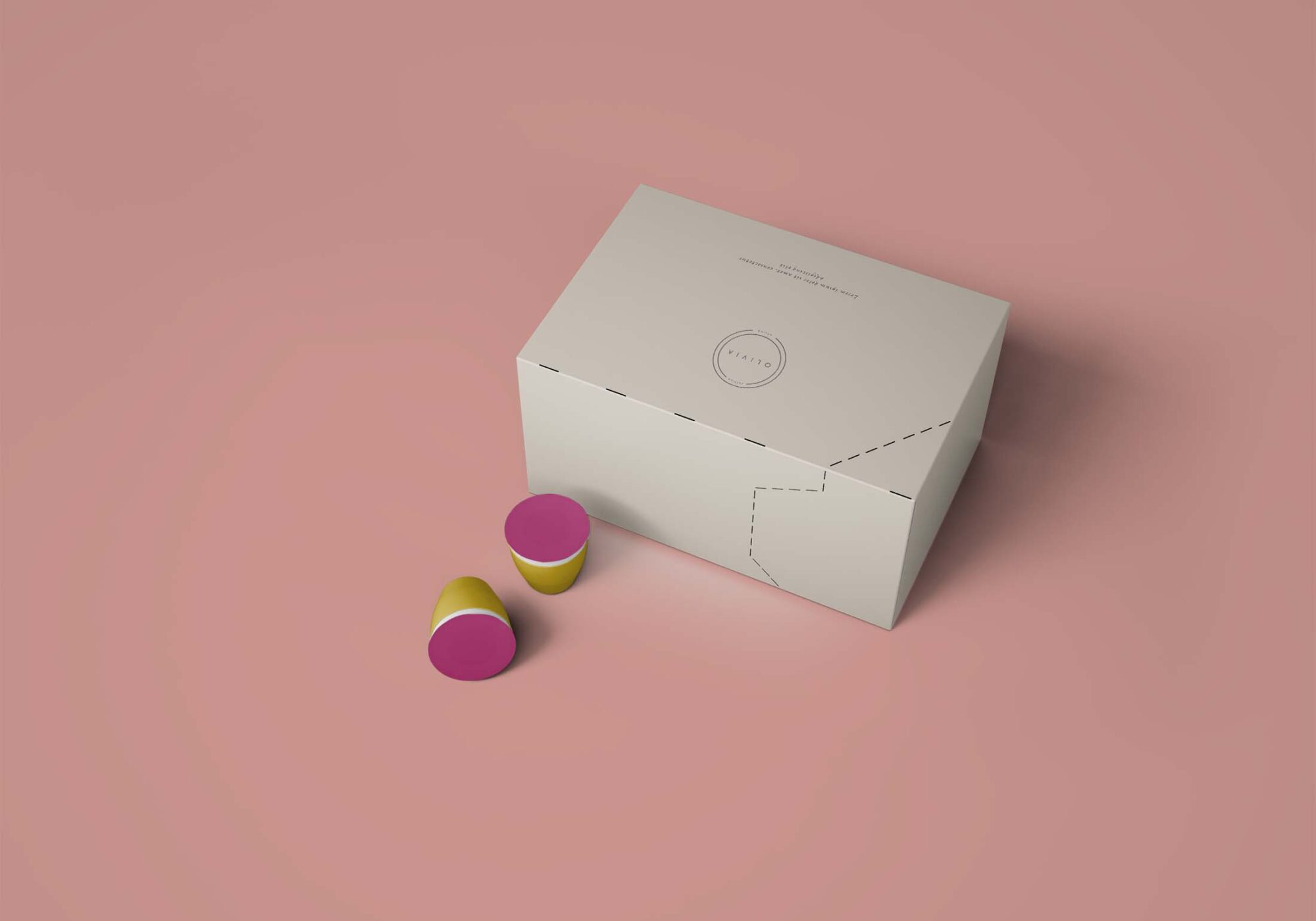 Free Minimal Box Label Mockup