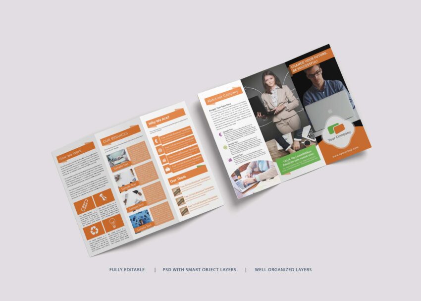 Free Simple Tri fold Brochure Design