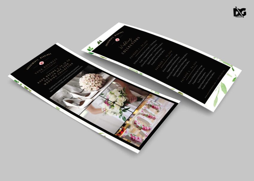 Free Wedding Rack Card Design PSD Template 2