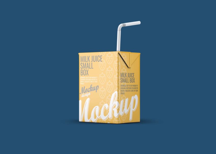 Juice Box MockUp 07 Milk or Juice Small Box Mock Up