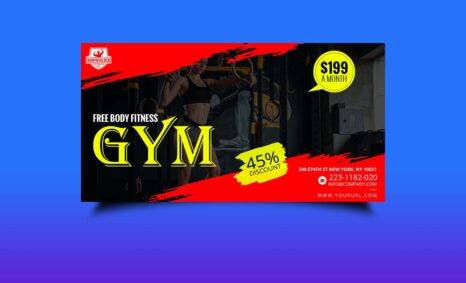 Free Gym Marketing Banner Design