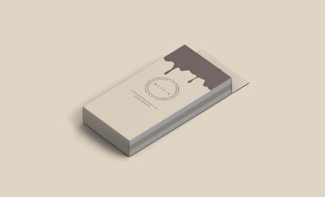 Free Lay Down Mask Packaging Mockup