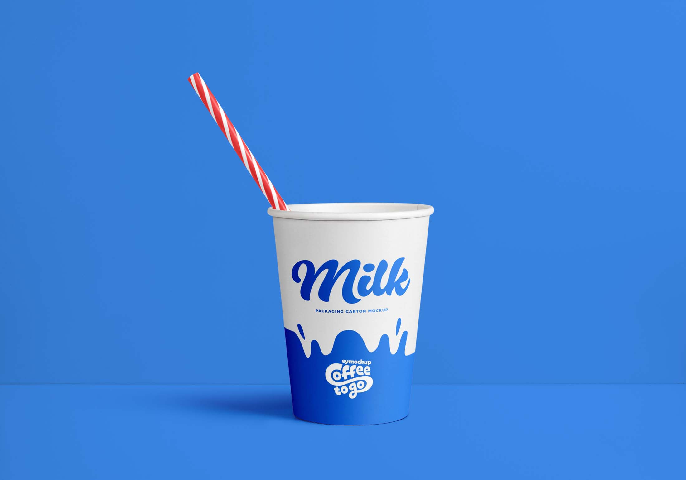 Realistic Mockup of a Soda Cup with or without Straw (FREE