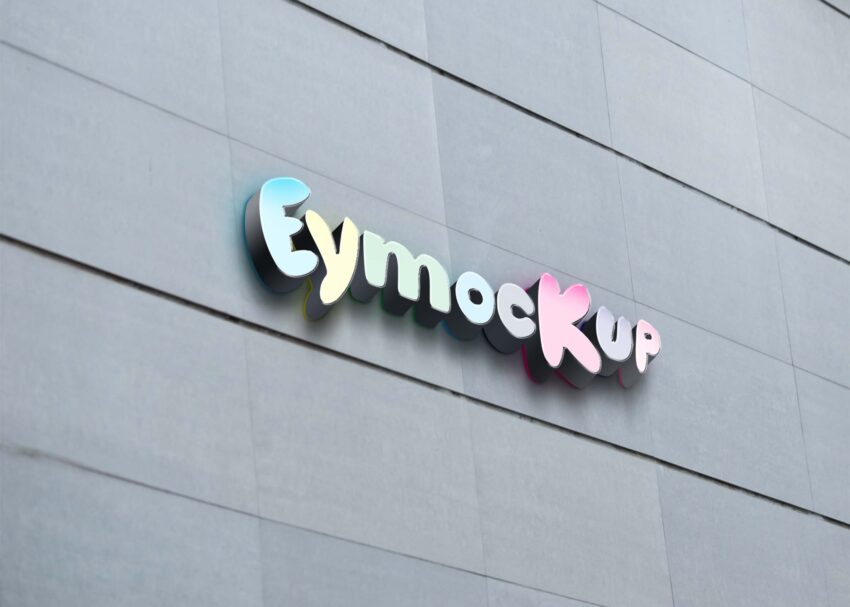 Free Silver 3D Logo Mockup Download Free Silver 3D Logo Mockup