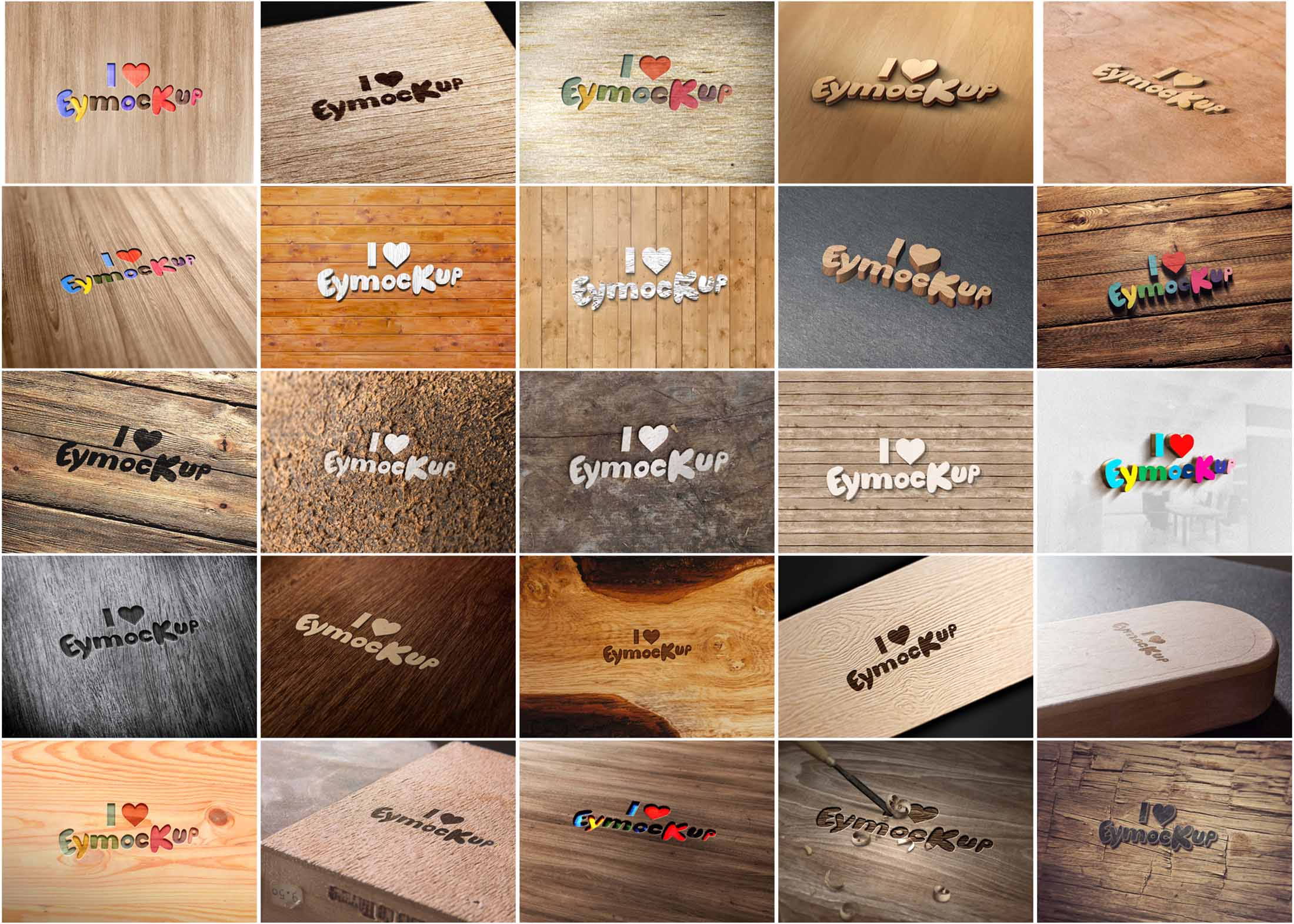 wood mockups