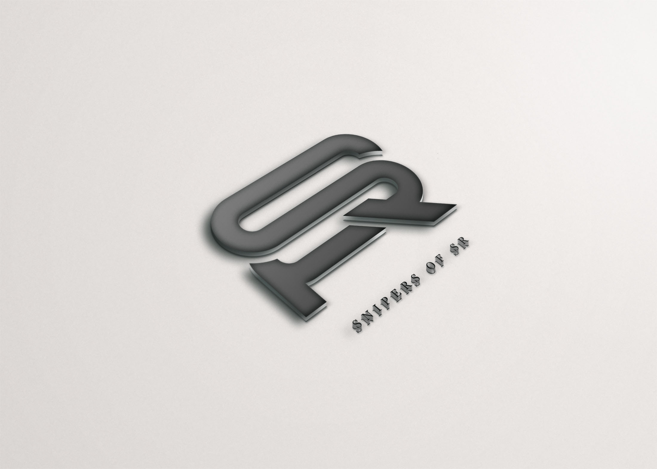 Free 3D Black Logo Mockup