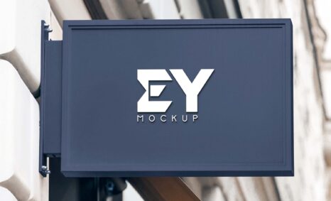 Free Store Signs Logo Mock up
