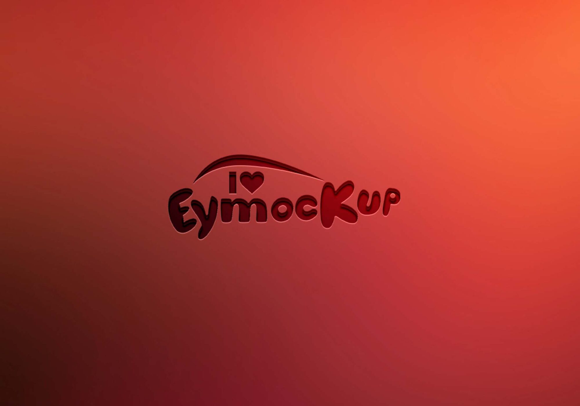 Free Red Pressed Logo Wall Mockup Red Pressed Logo Wall Mockup 1