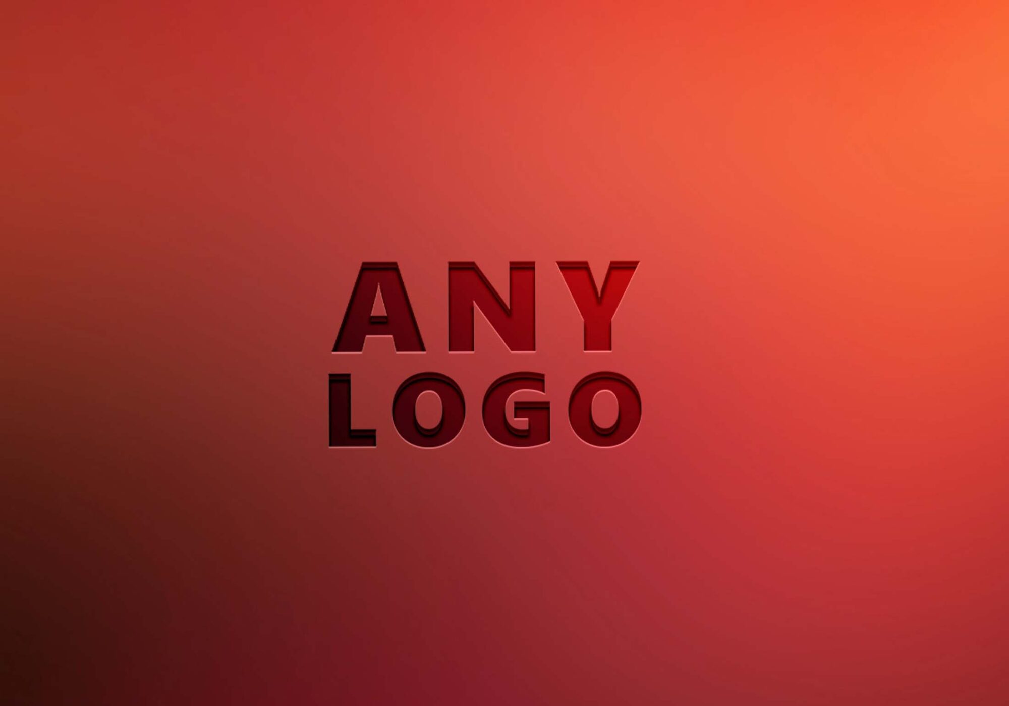 Free Red Pressed Logo Wall Mockup Red Pressed Logo Wall Mockup 3