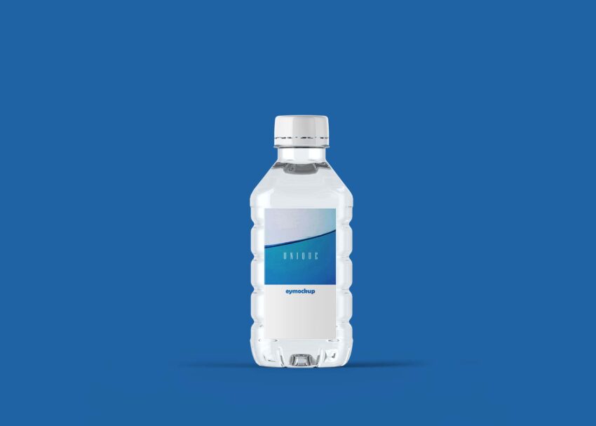 Small Transparent Water Bottle Mockup