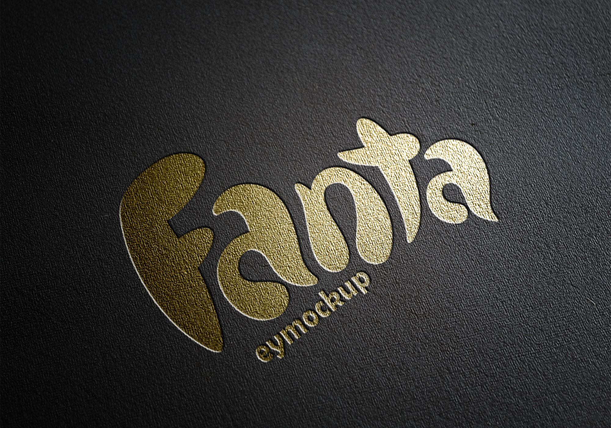 Black Paper Pressed Logo Mockup 2