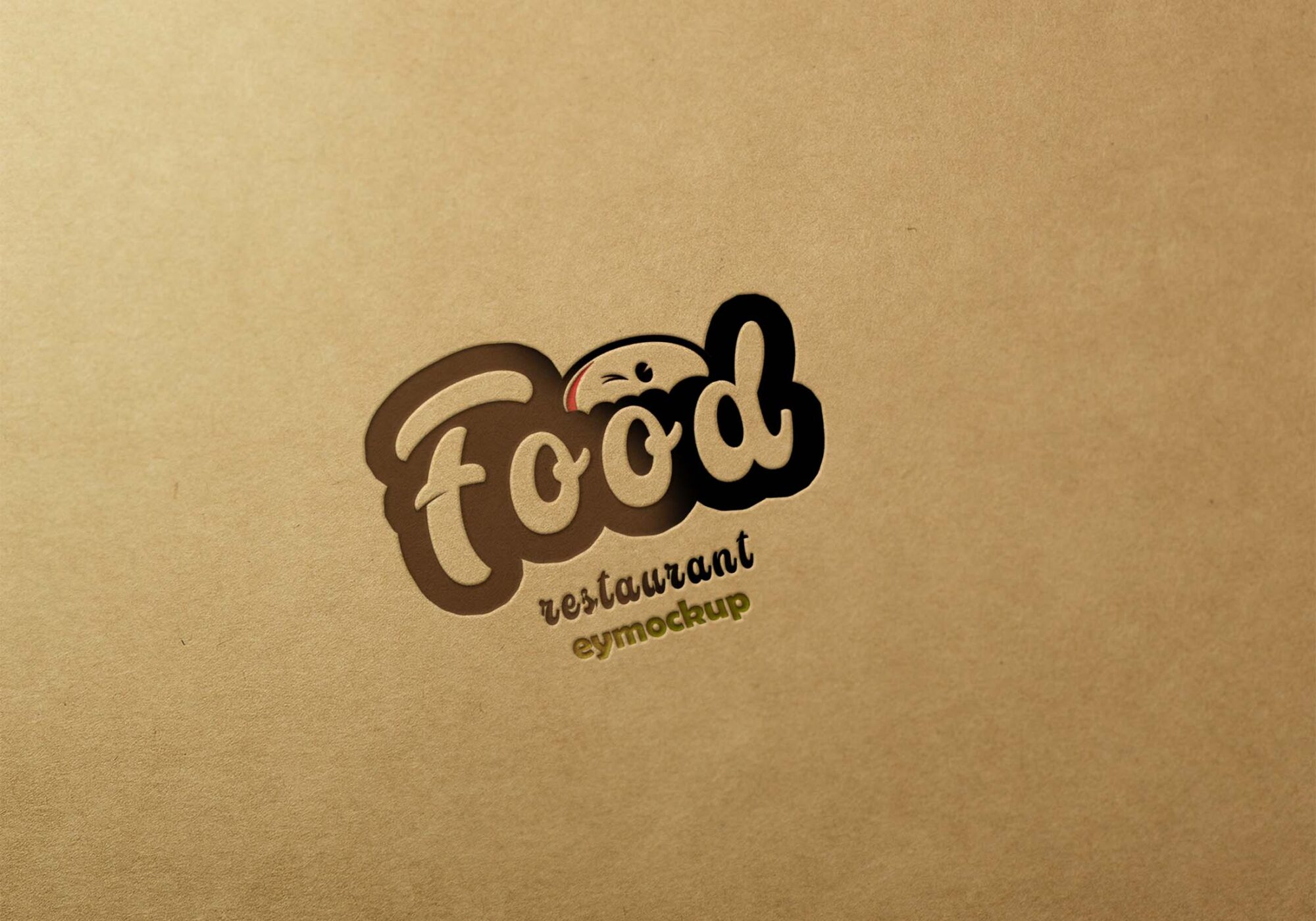 Brown Paper Pressed Logo Mockup 1