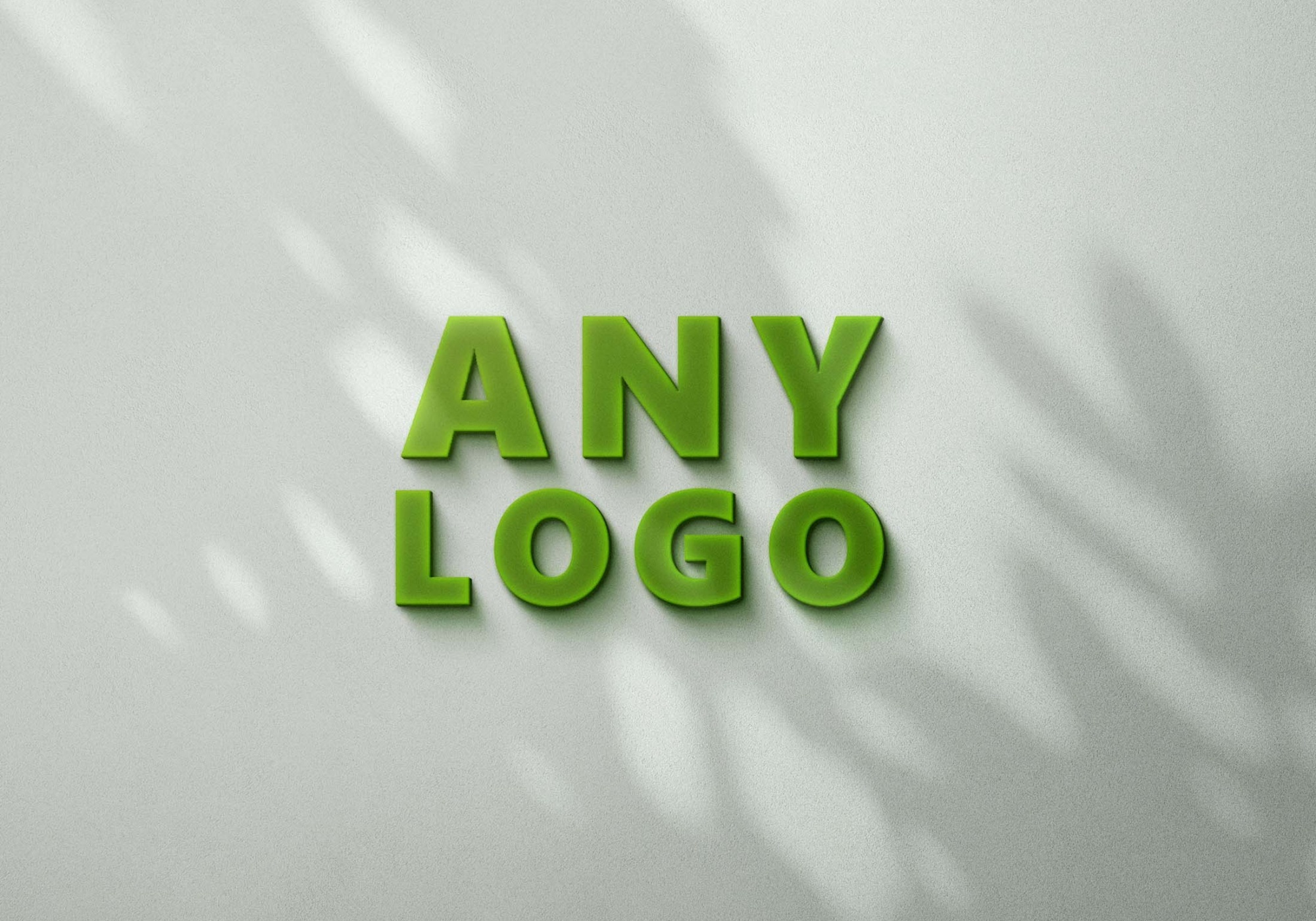 3D Green Logo Mockup 1
