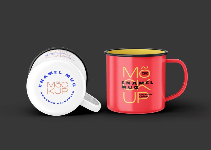 Enamel Mug Branding Mockup