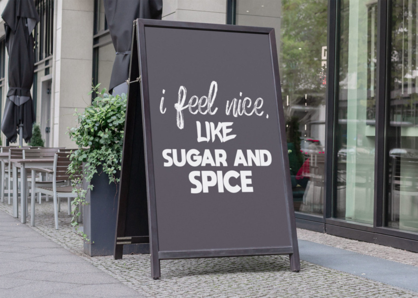 Creative Shape Sign Board Mockup Free A shape sign board Mockup 1530x1093 1