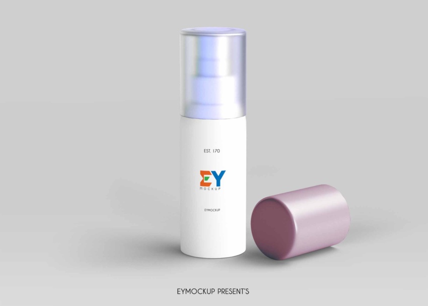 Downloadable Small Spray Bottle Mockup Small Spray Bottle Mockup