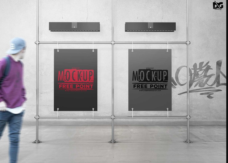 Free Underground Poster Mockup Download Subway Underground Mockup PSD