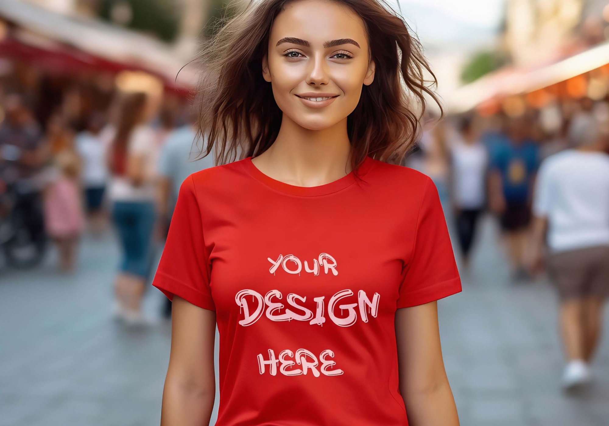 Beautiful Girl T Shirt Mockup 2