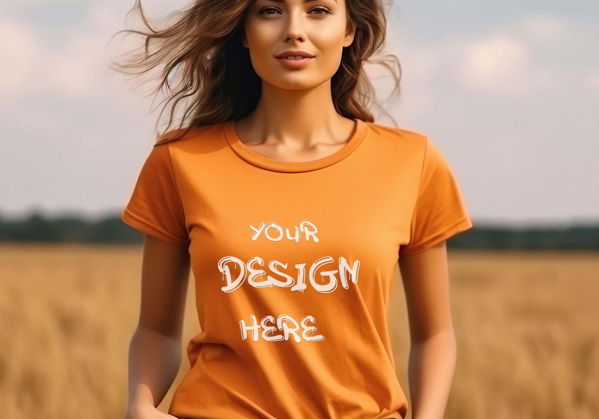 Beautiful Girl T Shirt Mockup 8