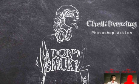 Chalk Drawing Photoshop Action