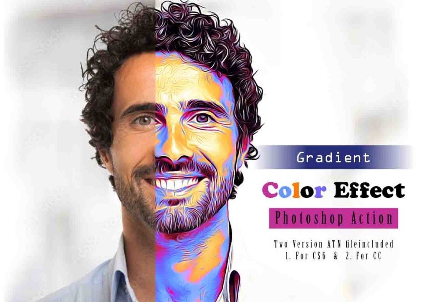 Gradient Color Effect Photoshop Action