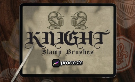 Knight Procreate Stamp Brushes