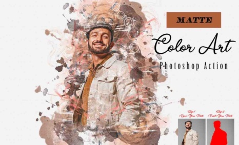 Matte Color Art Photoshop Action