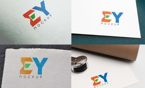 Paper Logo Mockup eymockup