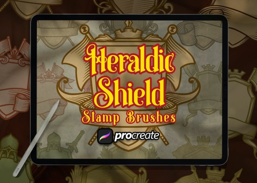 Shield Procreate Stamp Brushes