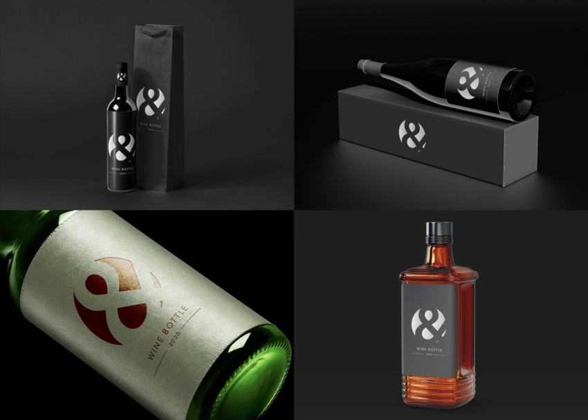 Black Whisky Bottle Mockup Download Black Whisky Mockup PSD 1 1