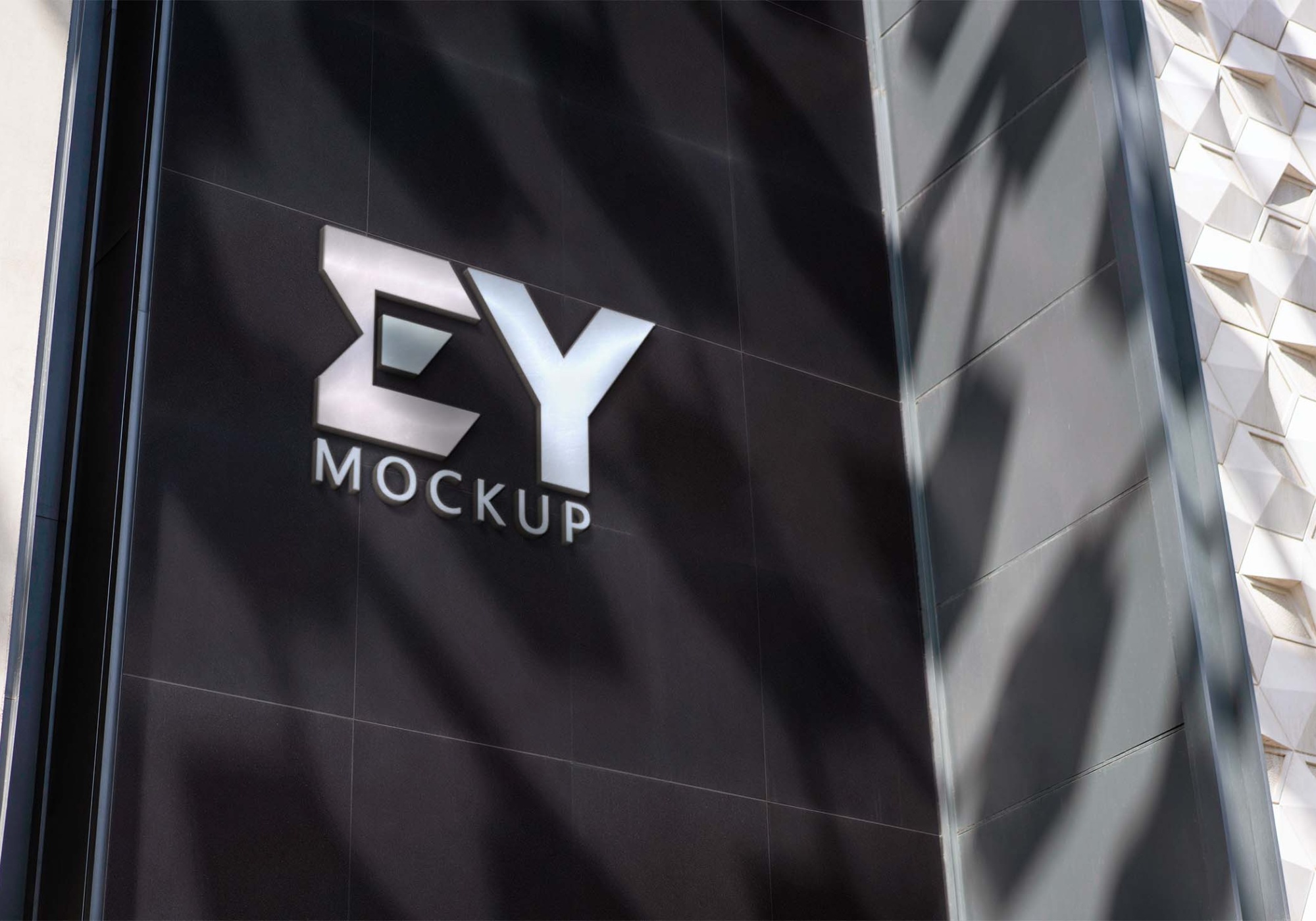 Cafe Wall Logo Mockup Design Template Cafe Wall Logo Mockup 3