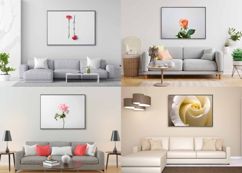 Realistic Living Room Frame Mockup Interior Living Room Frame Mockup 1 1