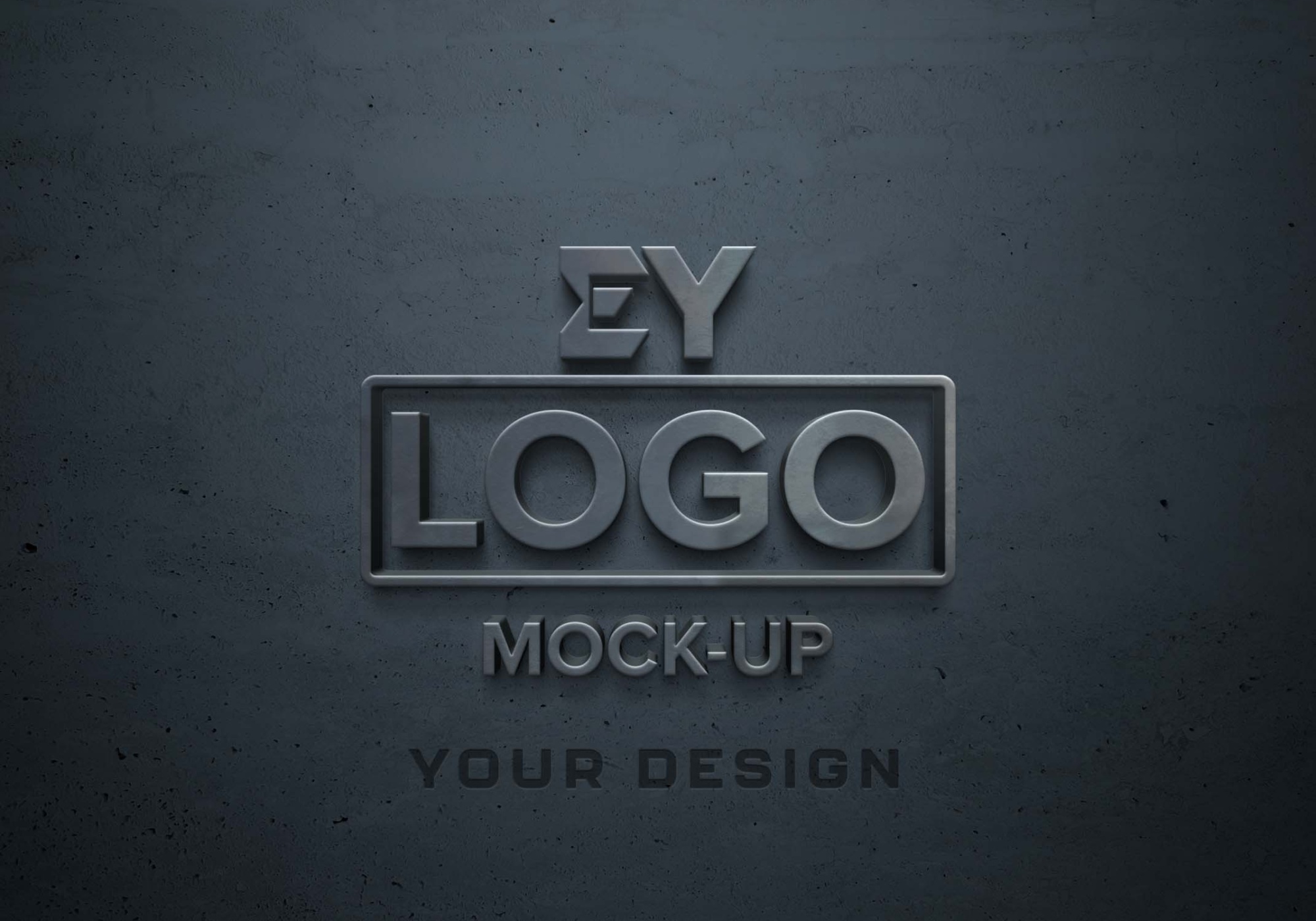 3D Text Effect Wall Mockup Plain Wall 3D Text Effect Mockup 2