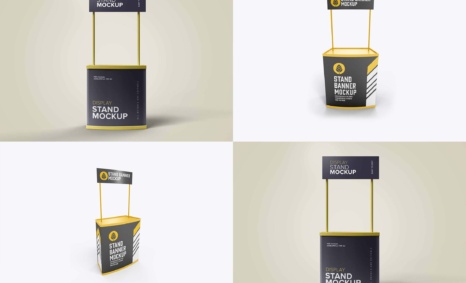 Effective Promotion Stand Banner Mockups Promotion Stand Banner Mockup 4 1