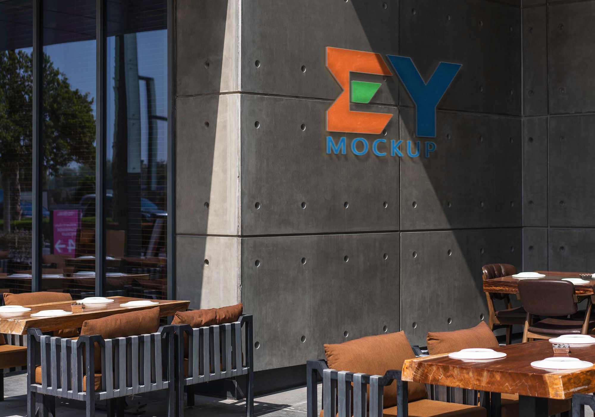 Stylish Cafe Logo Mockup Download Restaurant Cafe Logo Mockup 3