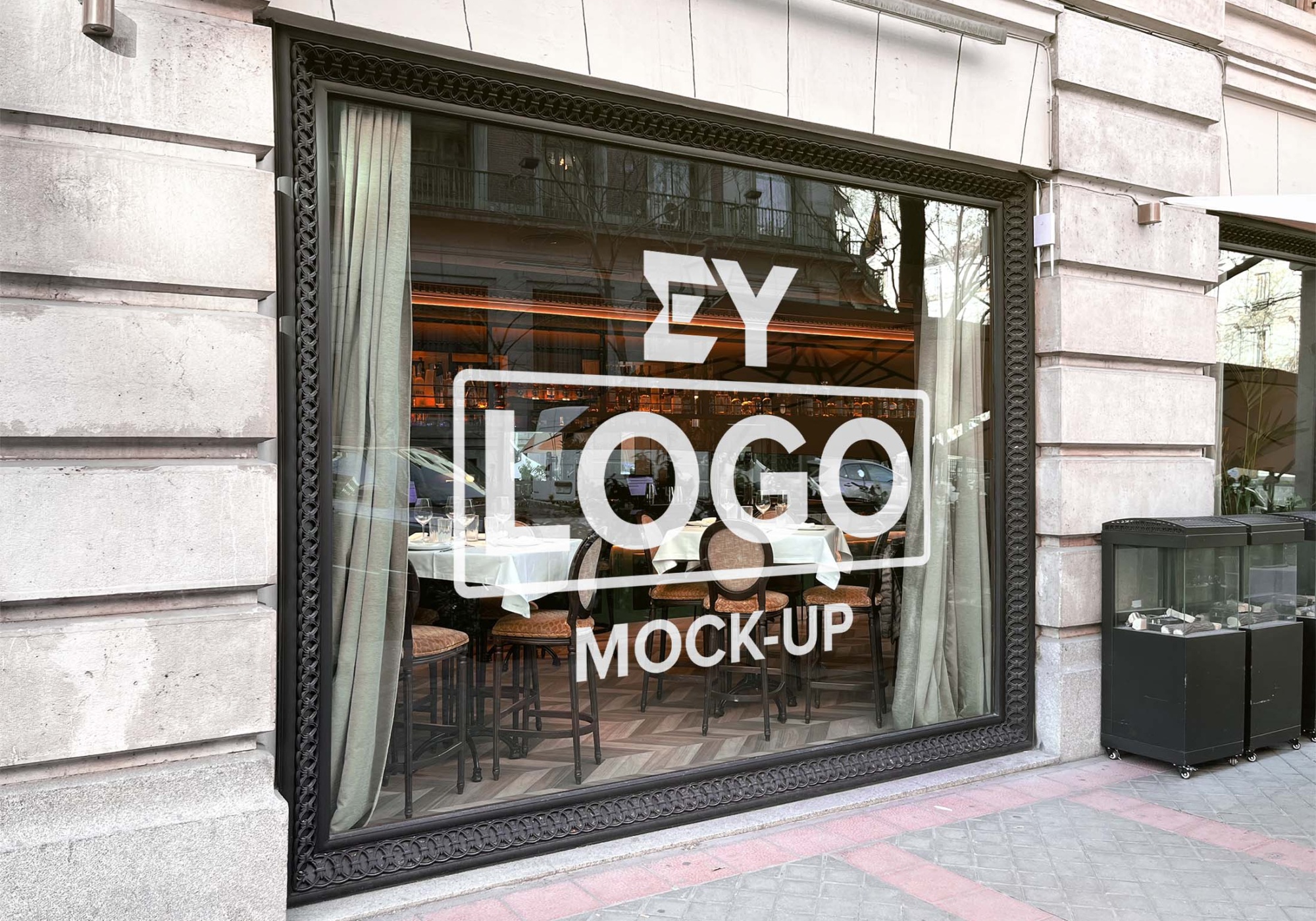 Stylish Cafe Logo Mockup Download Restaurant Cafe Logo Mockup 4