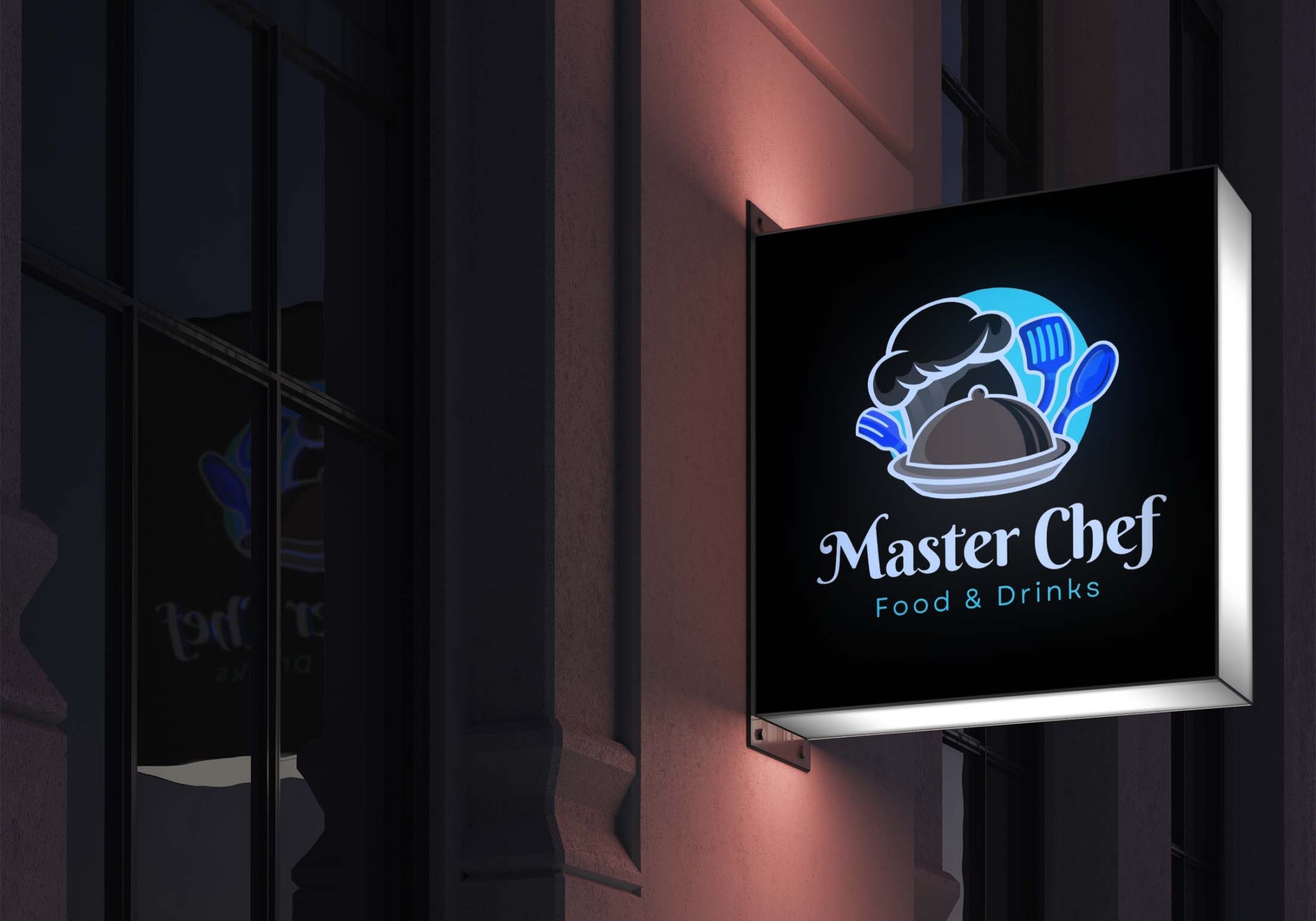 Restaurant Sign Mockup 2