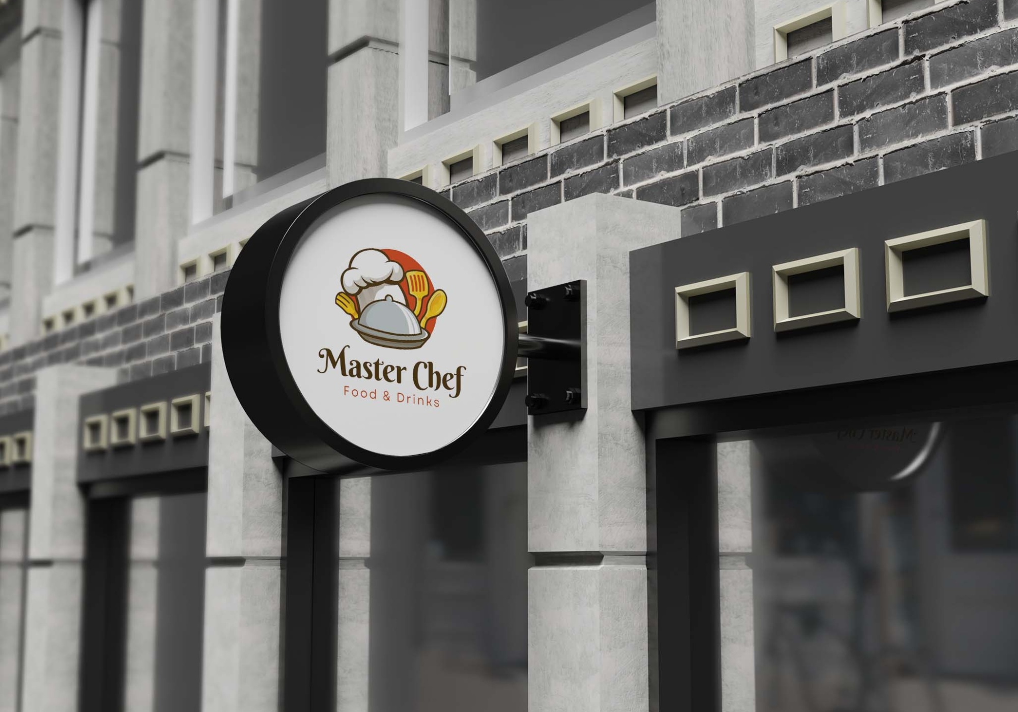 Restaurant Sign Mockup 6