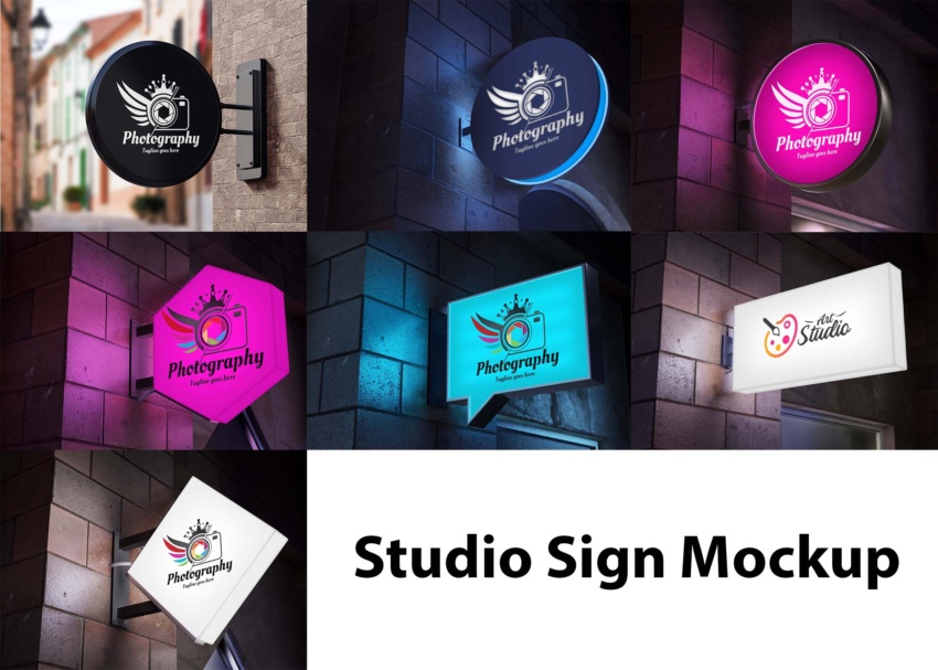 Studio Sign Mockup 6 1