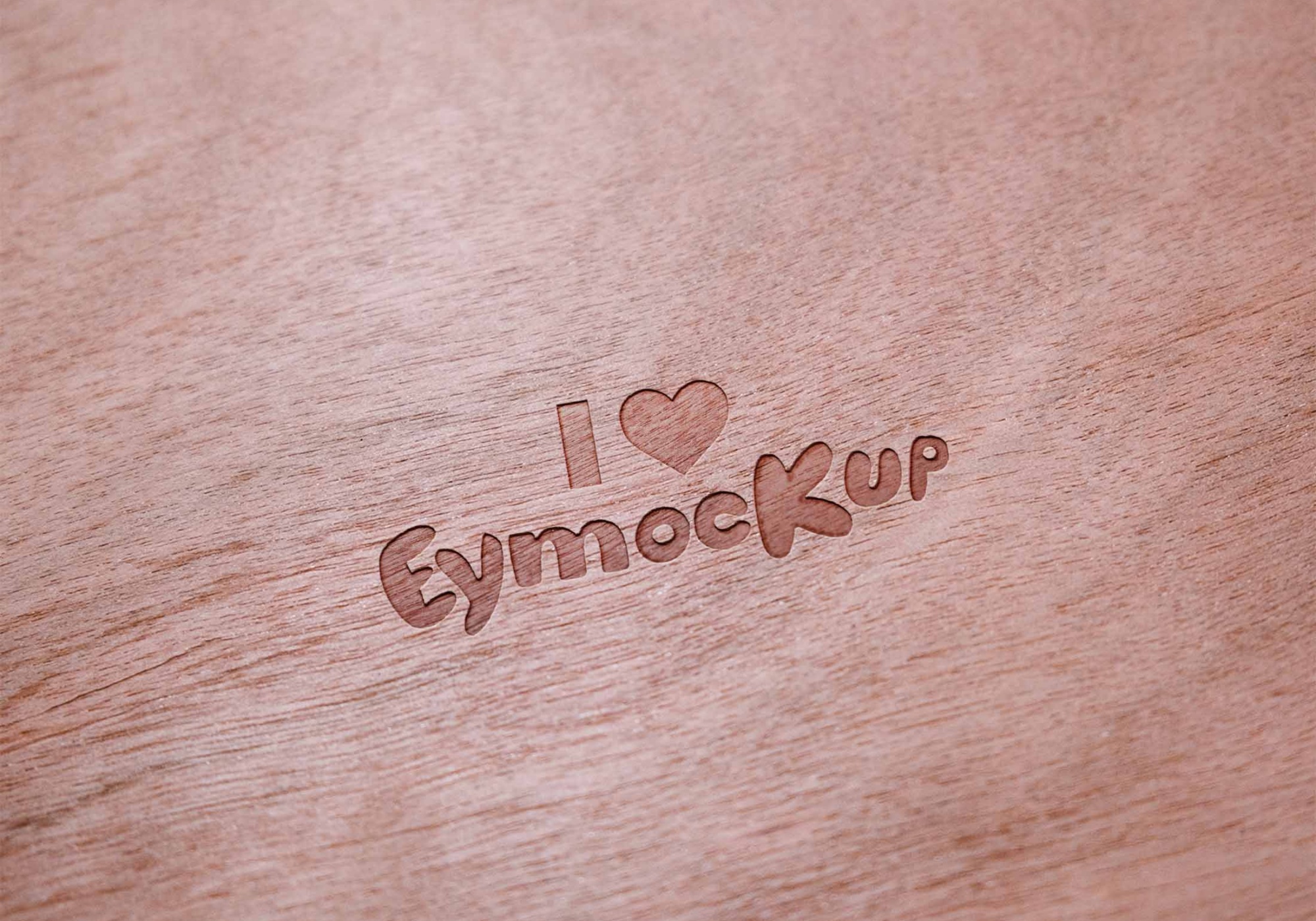 Realistic Wood Logo Mockup Download Wood Engraved Logo MockUp