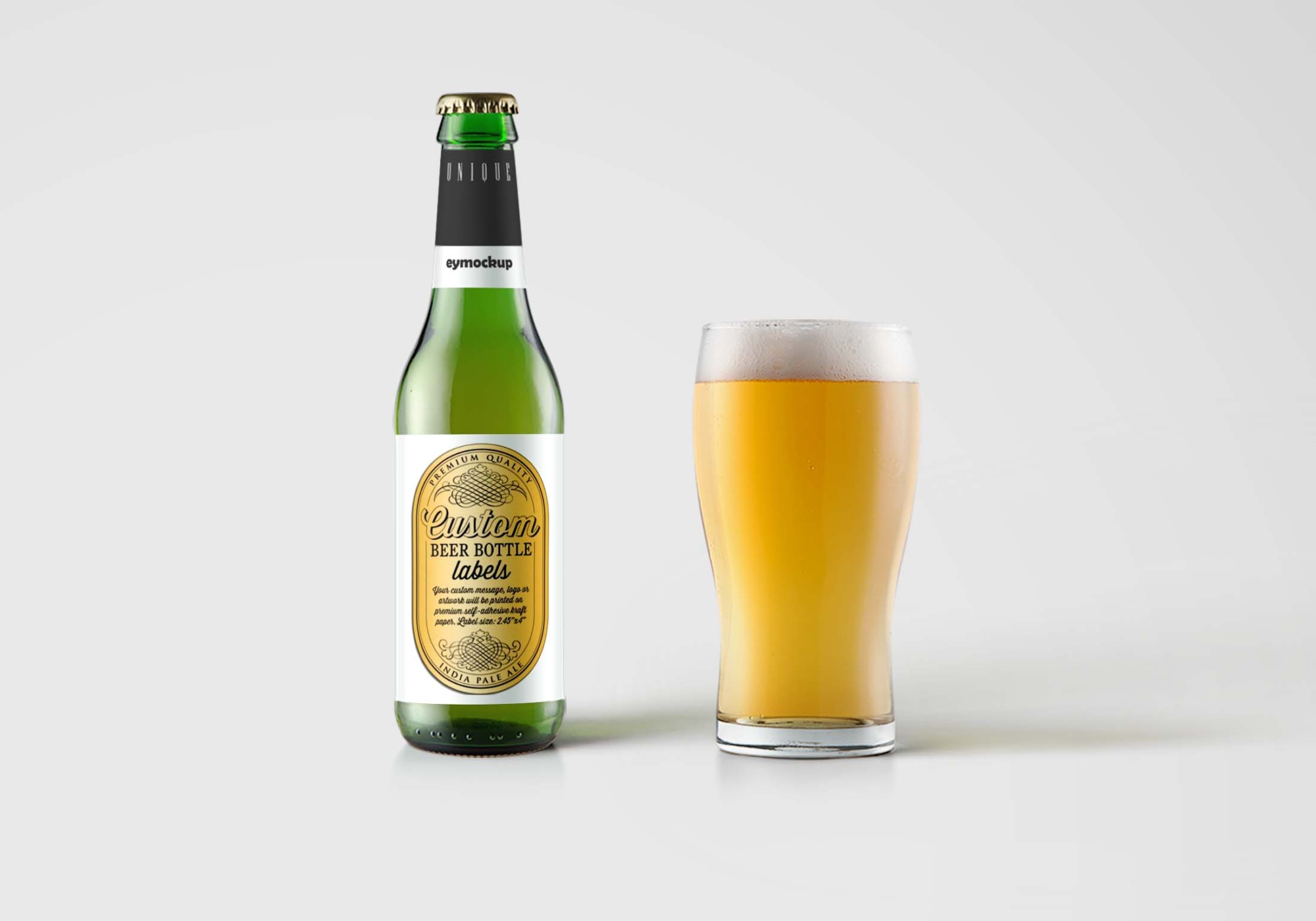 Download Beer Glass Bottle Mockups Beer Glass Bottles Mockup 1