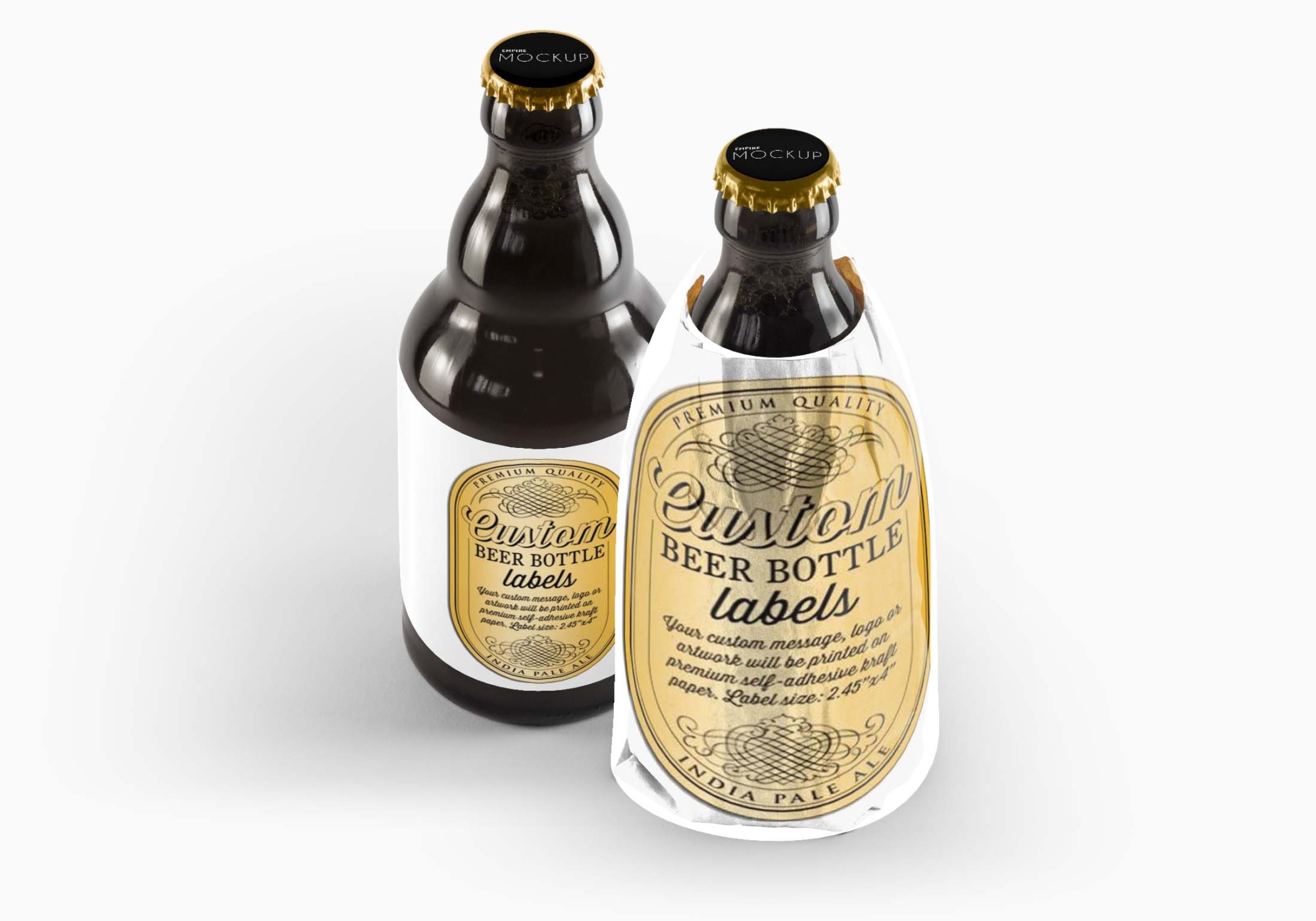 Download Beer Glass Bottle Mockups Beer Glass Bottles Mockup 2