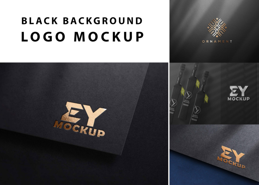 Black Background Logo Mockup 1 1