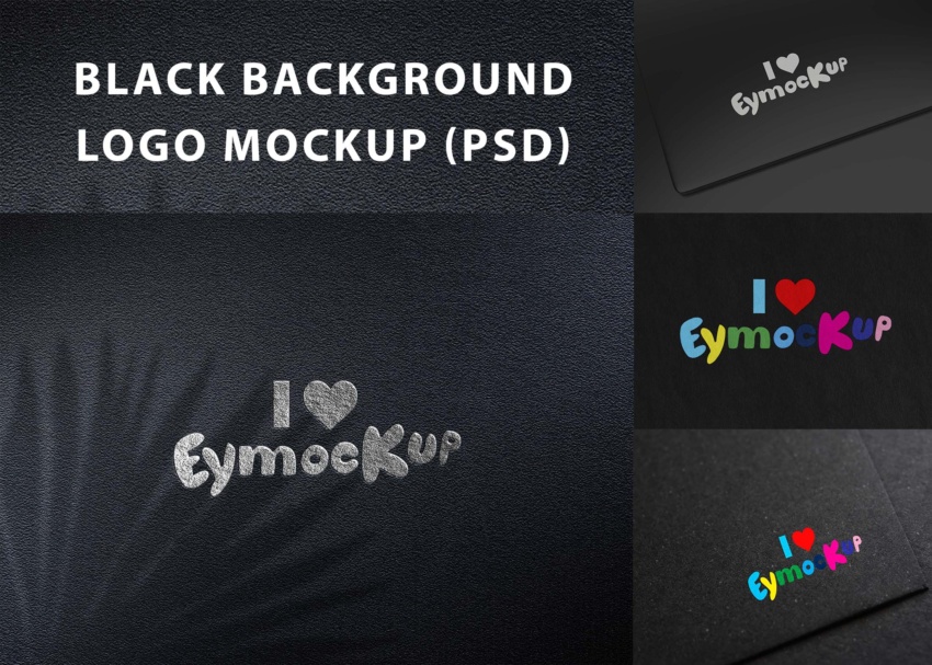 Black Background Logo Mockup PSD 1 1