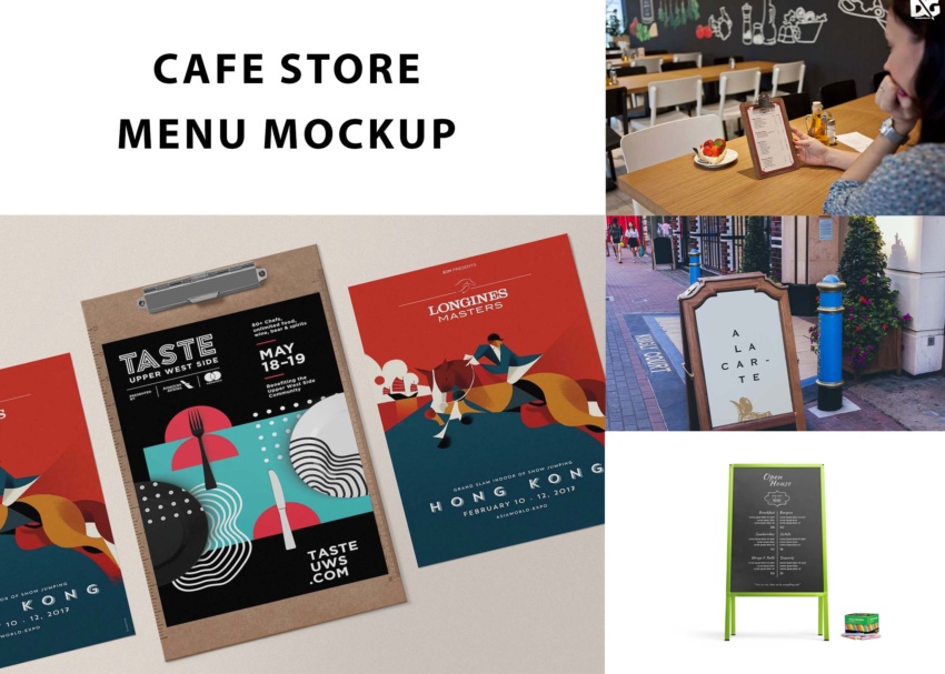 Cafe Menu Mockup for Designers Cafe Store Menu Mockup 1 1